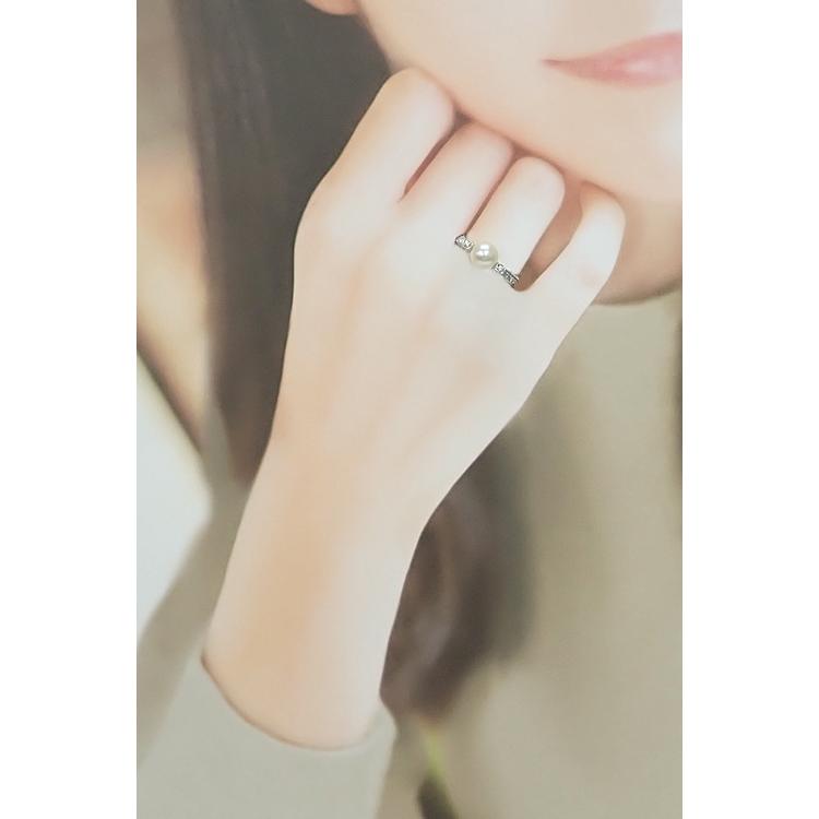 Ponte Vecchio（ポンテヴェキオ） アコヤ真珠 リング ダイヤモンド K18 