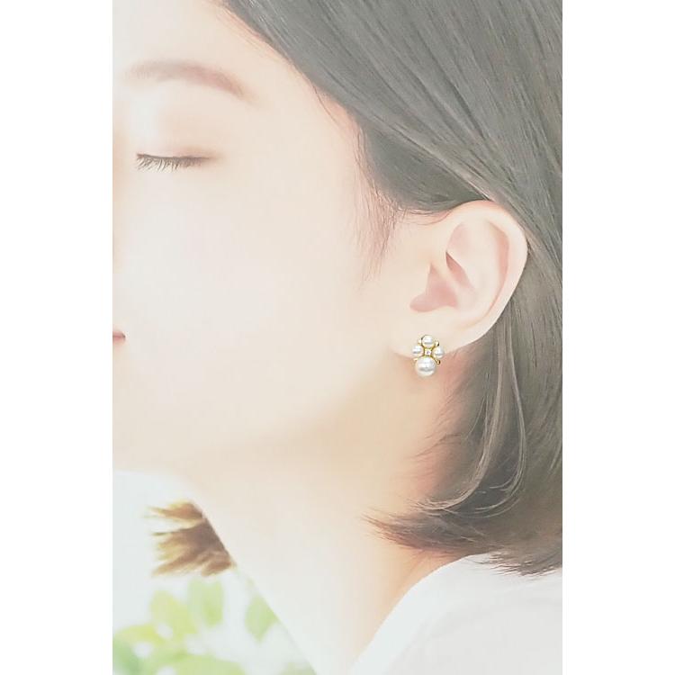 MIKIMOTO（ミキモト） アコヤ真珠 イヤリング ダイヤモンド K18 