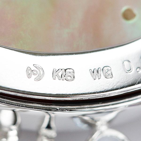 タサキ 田崎真珠 マベパール ブローチ ダイヤモンド K18WG YG TASAKI