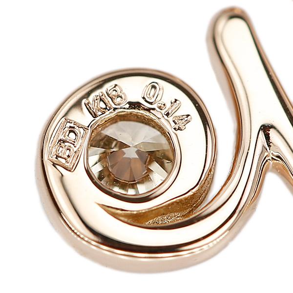 カシケイ ブラウンダイヤモンド ネックレス K18PG Kashikey イニシャル