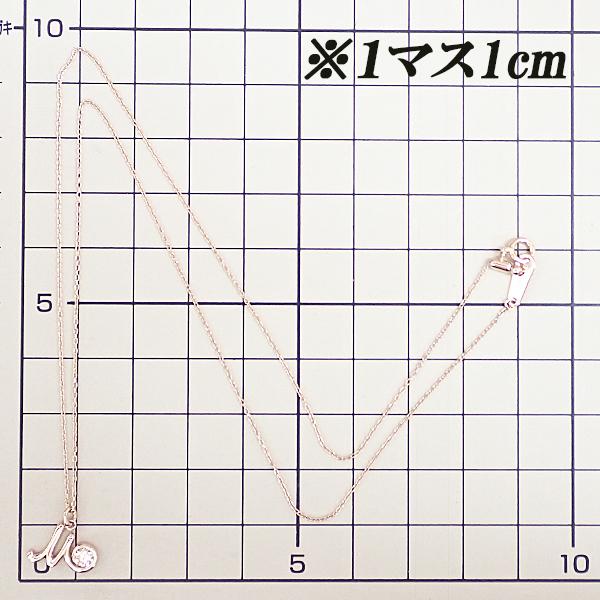 カシケイ ブラウンダイヤモンド ネックレス K18PG Kashikey イニシャル