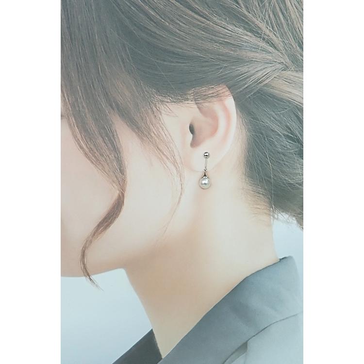 タサキ 田崎真珠 アコヤ真珠 イヤリング K18ホワイトゴールド TASAKI 