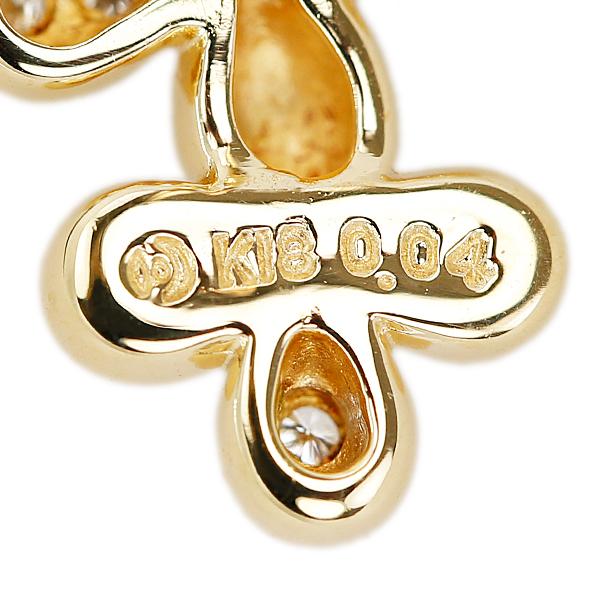 タサキ ダイヤモンド ピアス K18イエローゴールド TASAKI 花 フラワー 