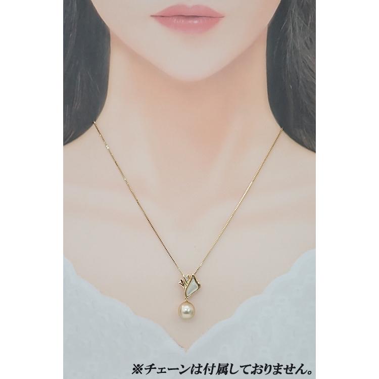 タサキ 田崎真珠 白蝶真珠(南洋真珠) ペンダントトップ シェル