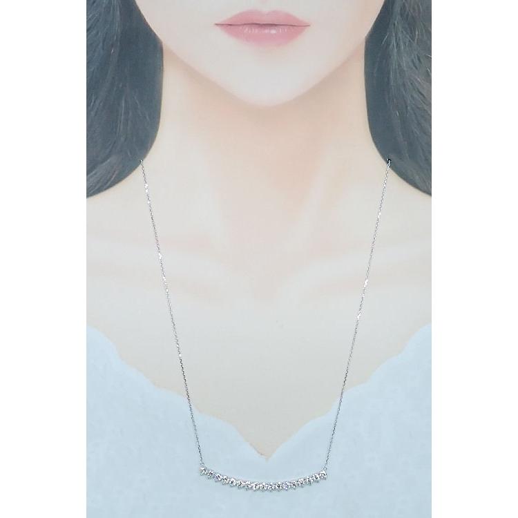 タサキ 田崎真珠 ダイヤモンド デインジャー ネックレス K18ホワイト