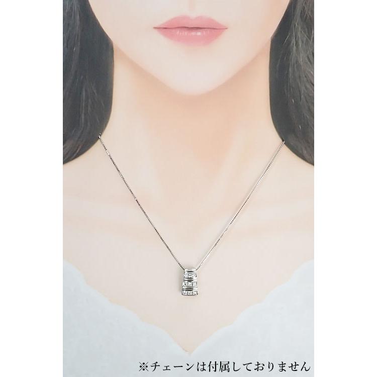 アンブローズ ダイヤモンド ペンダントトップ Pt900 ストライプ 