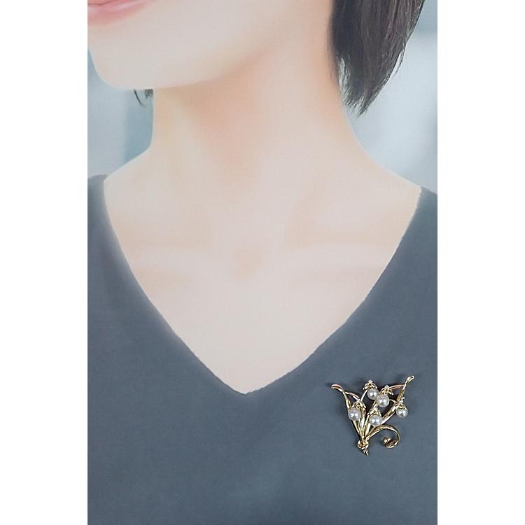 MIKIMOTO（ミキモト） アコヤ真珠 ブローチ ダイヤモンド K18YG