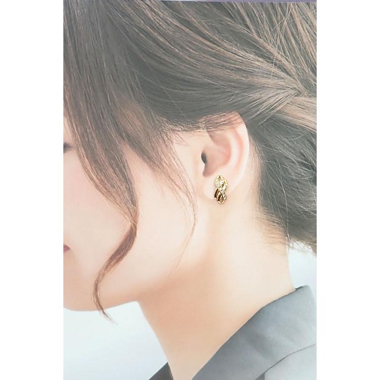 タサキ 田崎真珠 ダイヤモンド イヤリング K18イエローゴールド TASAKI 