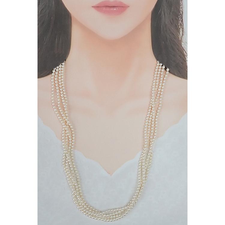 タサキ 田崎真珠 アコヤ真珠 K14ホワイトゴールド TASAKI ロング 