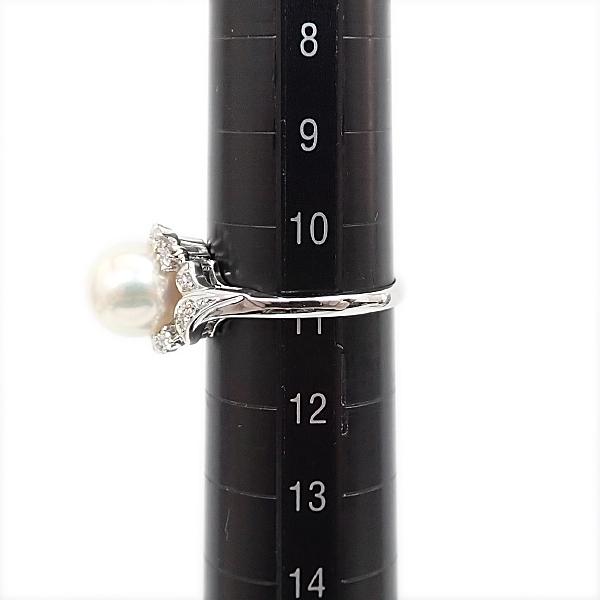 MIKIMOTO（ミキモト） アコヤ真珠 リング ダイヤモンド Pt950 MIKIMOTO