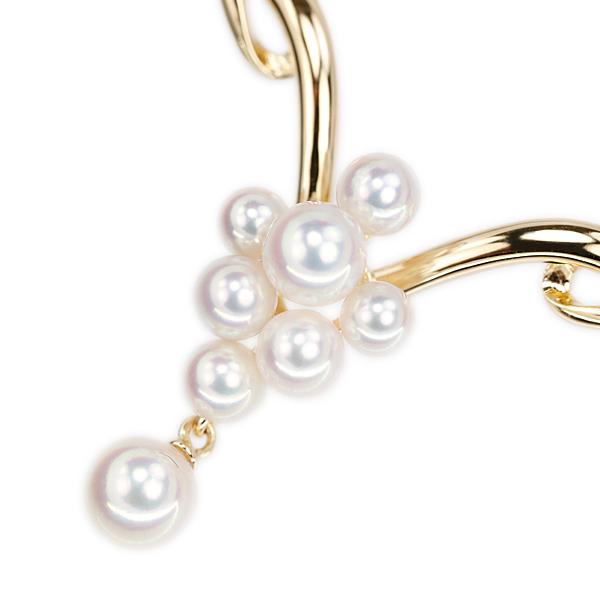タサキ 田崎真珠 アコヤ真珠 ネックレス K18イエローゴールド TASAKI V