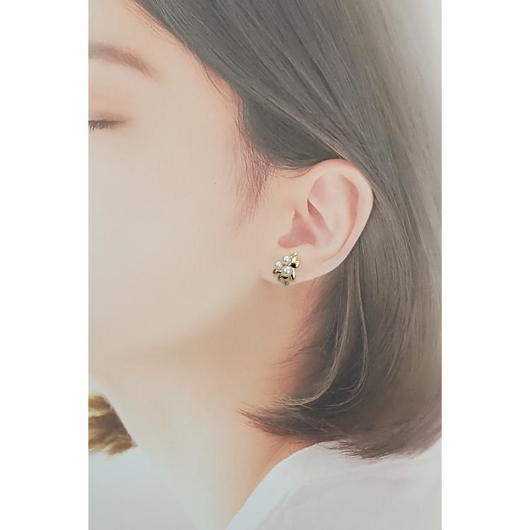 MIKIMOTO（ミキモト） アコヤ真珠 イヤリング K18イエローゴールド 