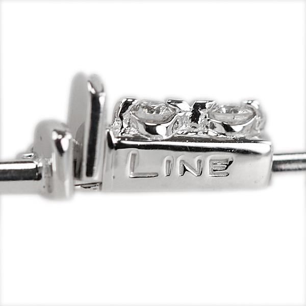 ライン デビアス De Beers ダイヤモンド ブレスレット K18ホワイトゴールド LINE ステーション 送料無料 中古 宝正 906565_1