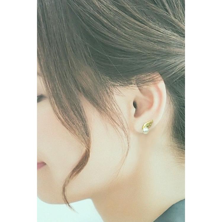 MIKIMOTO（ミキモト） アコヤ真珠 イヤリング K18イエローゴールド 一 