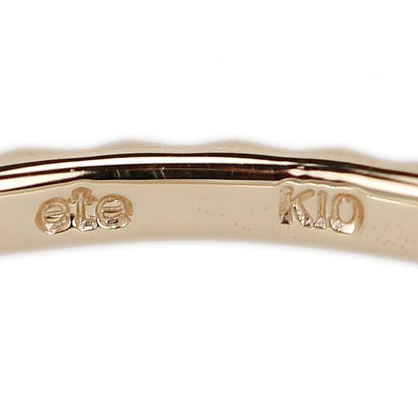 ete（エテ） リング K10イエローゴールド 細め 華奢 地金のみ 石なし