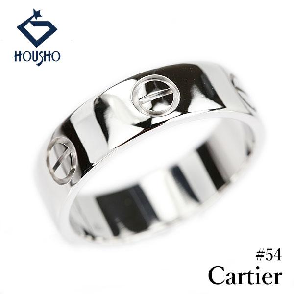 Cartier（カルティエ） ラブ リング K18ホワイトゴールド #54 ビス 地