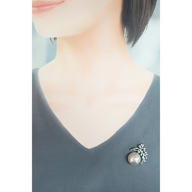 タサキ 田崎真珠 マベパール ネックレス ダイヤモンド K18WG TASAKI 
