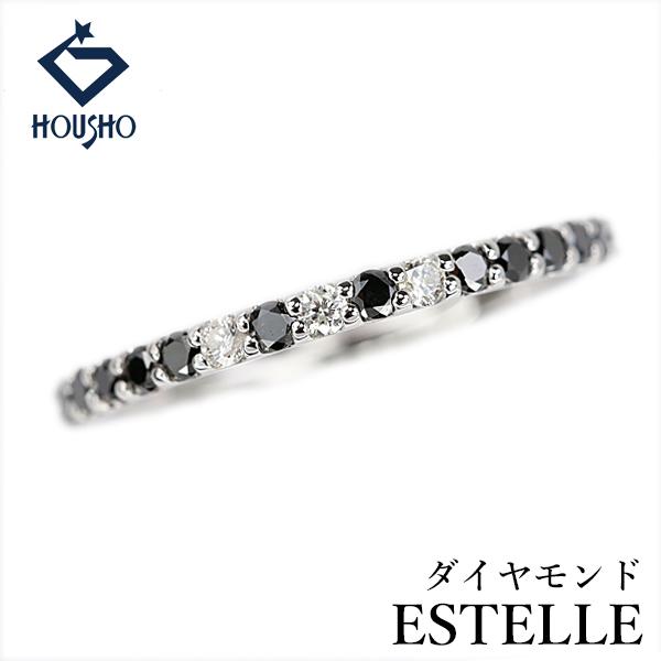 エステール ダイヤモンド リング K10ホワイトゴールド ESTELLE ハーフ
