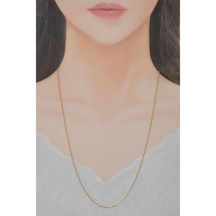 ギンザタナカ 田中貴金属 チェーンネックレス K18YG GINZA TANAKA 小豆
