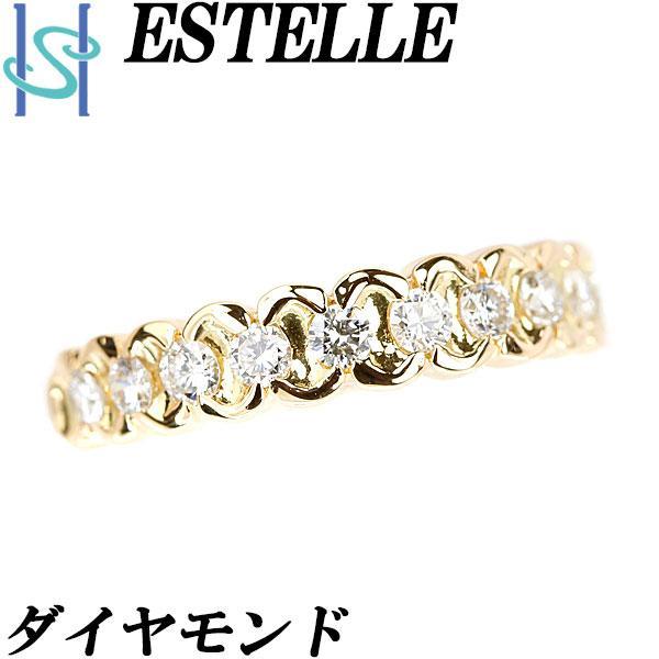 エステール ダイヤモンド ハーフエタニティリング 0.40ct K18YG 