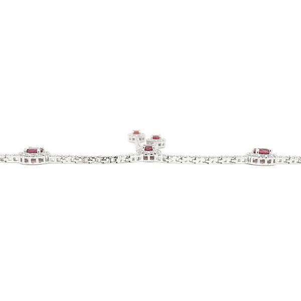 ルビー ネックレス 1.21ct ダイヤモンド Pt850 送料無料 美品 中古 
