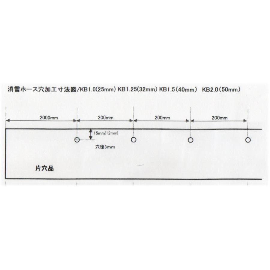 カクイチ 消雪ホース 片穴タイプ 25mm×長さ10m : ハウジング