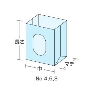 【ケース販売】ルックバッグ ムジ No.6 150ｘ280ｘマチ90mm（1000枚）の画像