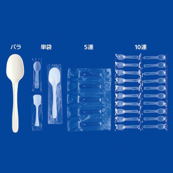 【ケース販売】フォーク 90 透明 5連袋（10000本）_1