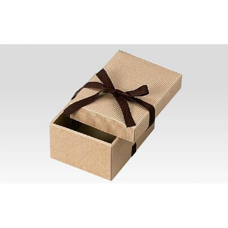 【ケース販売】ナチュラルBOX 1号 ヒモ付 16-6 縦185ｘ横135ｘ高100mm（100枚）