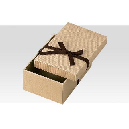 【ケース販売】ナチュラルBOX 3号 ヒモ付 16-8 縦285ｘ横185ｘ高120mm（100枚）