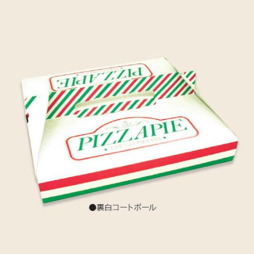 【ケース販売】ピザ箱 手提式 中8インチ 12-14B 205ｘ205ｘ30mm（300枚）