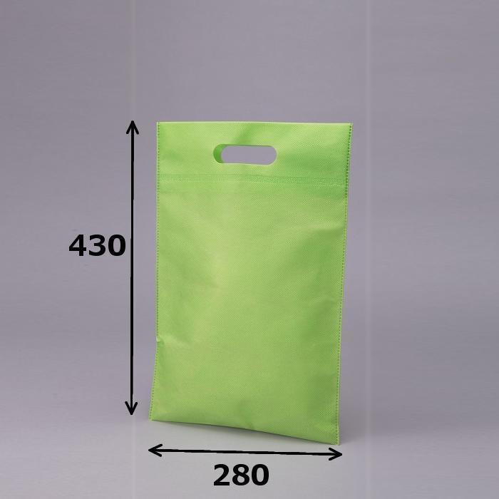 不織布小判抜きバッグ　100枚梱包　PP不織布　サイズ：幅280×丈430ｍｍ　カラーバリエーション40色