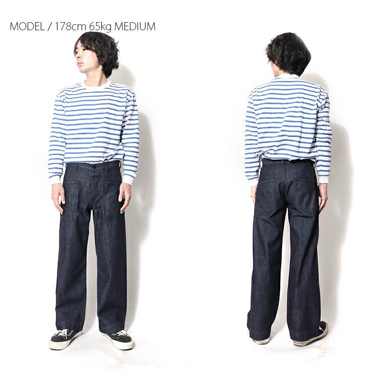 HOUSTON / ヒューストン 10079 USN DENIM SAILOR PANTS デニム HOUSTON / ヒューストン 10079 USN DENIM SAILOR PANTS デニム