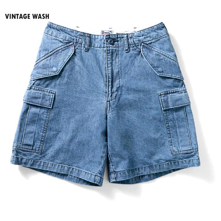 HOUSTON / ヒューストン 1962VW DENIM M-65 CARGO SHORTS / デニムM-65カーゴショーツ -全1色-｜houston-1972｜03