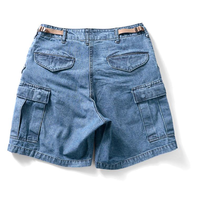 HOUSTON / ヒューストン 1962VW DENIM M-65 CARGO SHORTS / デニムM-65カーゴショーツ -全1色-｜houston-1972｜05