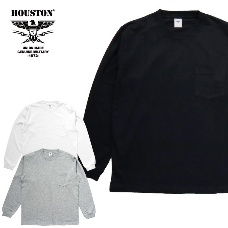 HOUSTON / ヒューストン 21708 SUPER HEAVY POCKET LONG SLEEVE TEE / スーパーヘヴィポケット長袖Tシャツ -全3色-｜houston-1972
