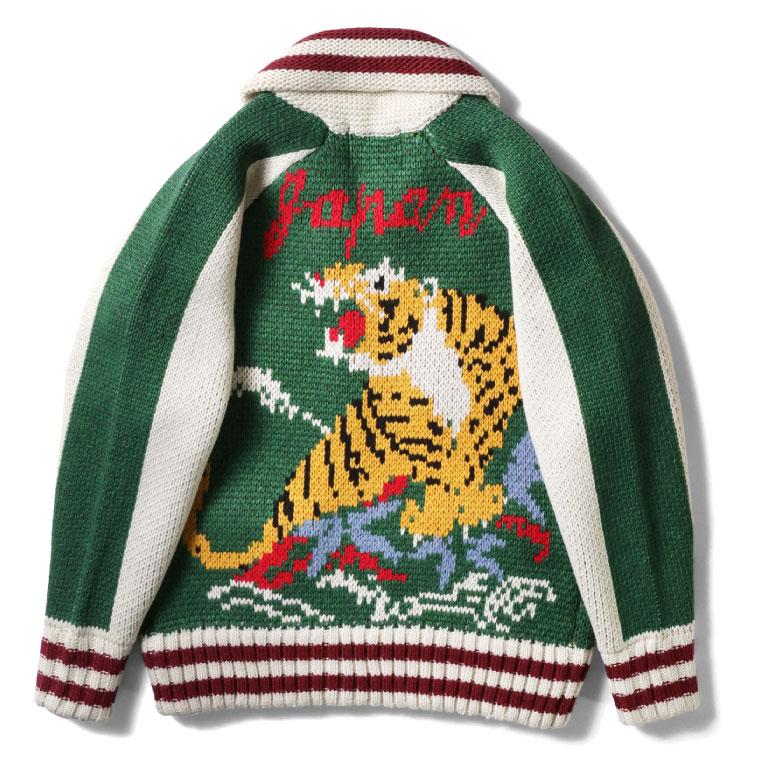 HOUSTON カウチンニットセーター Lサイズ　虎 HOUSTON（ヒューストン） 22315 COWICHAN SWEATER (TIGER)/ カウチン