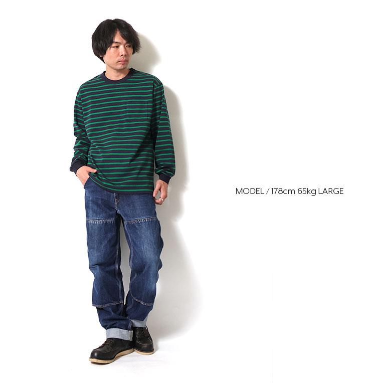 HOUSTON（ヒューストン） 22379 BORDER L/S TEE / ボーダー長袖Tシャツ