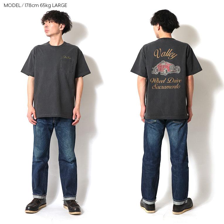 HOUSTON（ヒューストン） 22397 PIGMENT U.S. COTTON PRINT TEE(HOT