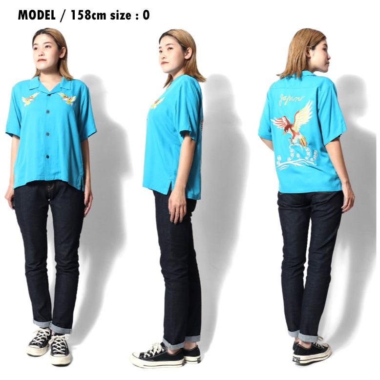 HOUSTON woman / ヒューストン ウーマン 23HL007 SOUVENIR SHIRT (HAWK) / スーベニアシャツ -全3色-｜houston-1972｜15