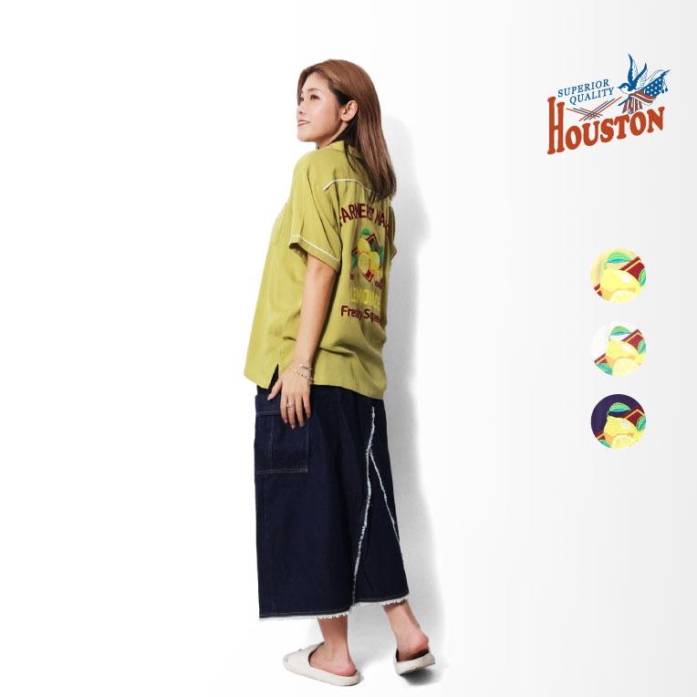 HOUSTON（ヒューストン） HOUSTON woman / ヒューストン ウーマン 4022W BOWLING SHIRT(LEMON ...