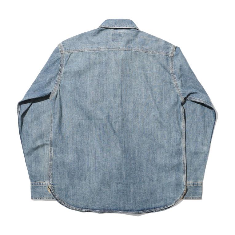 HOUSTON / ヒューストン 40511 USA COTTON DENIM WORK SHIRT / USAコットンデニムワークシャツ -全3色-｜houston-1972｜10