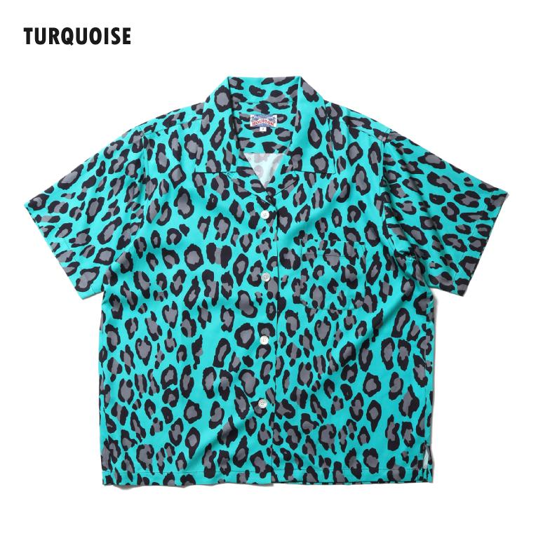 HOUSTON woman / ヒューストン ウーマン 4056W ALOHA SHIRT (LEOPARD