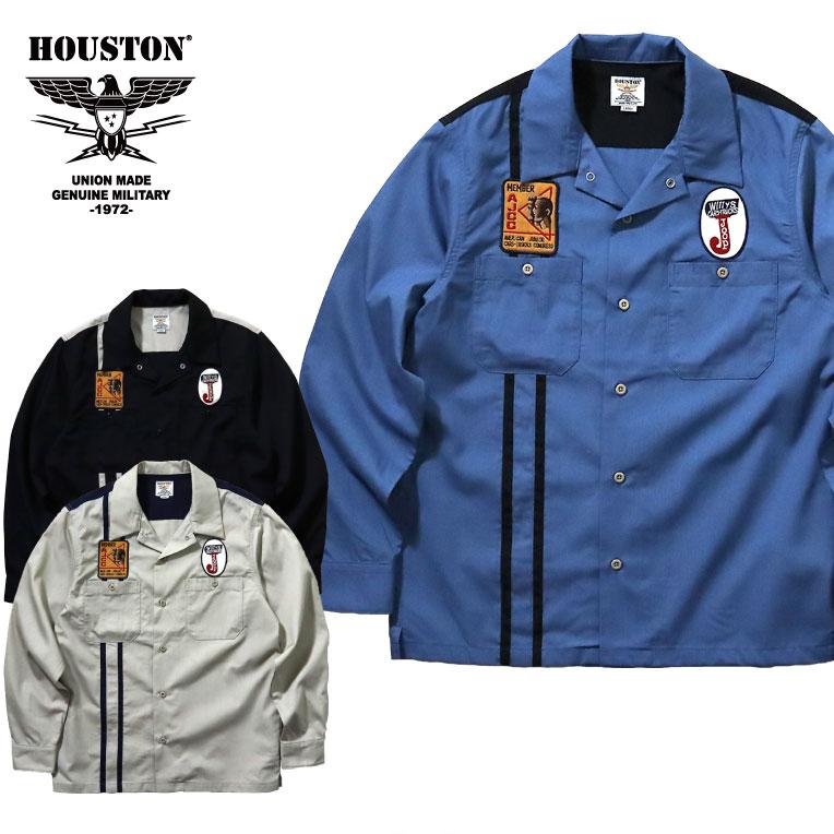 HOUSTON ヒューストン 【SALE／77%OFF】 定番のお歳暮 40689 T C WORK コットン ワークシャツ SHIRT -全3色- テトロン