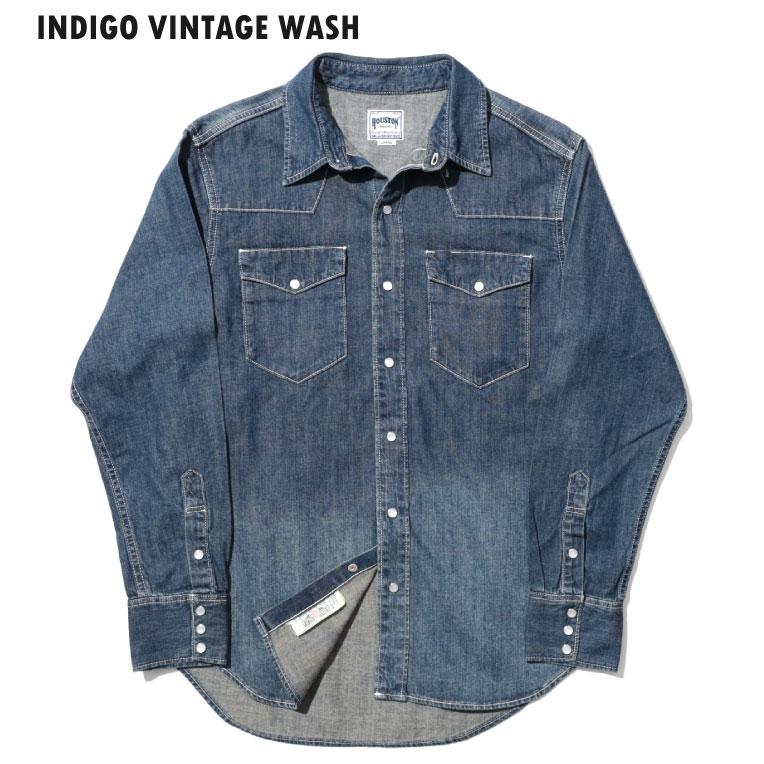 HOUSTON / ヒューストン 40695 USA COTTON DENIM WESTERN SHIRT/ USAコットンデニムウエスタンシャツ -全3色- | HOUSTON | 06