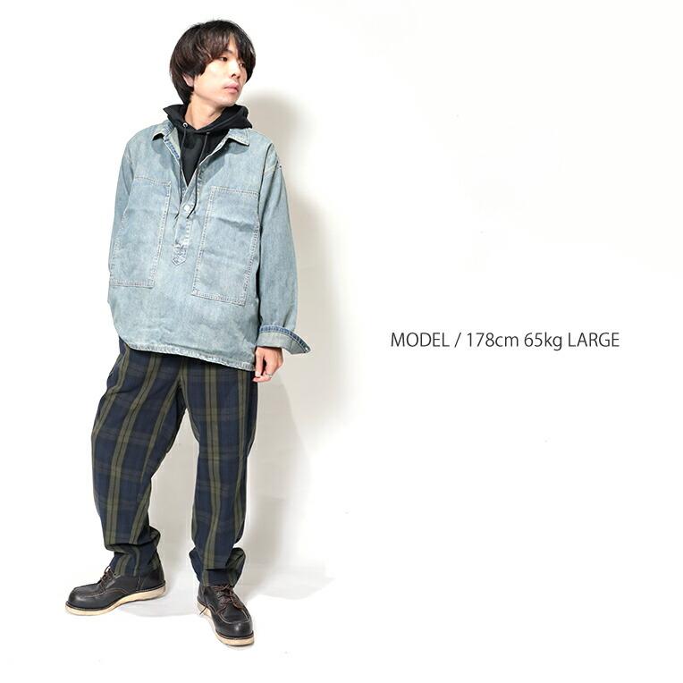 HOUSTON（ヒューストン） 40696 USA COTTON DENIM PULLOVER SHIRT/ USA