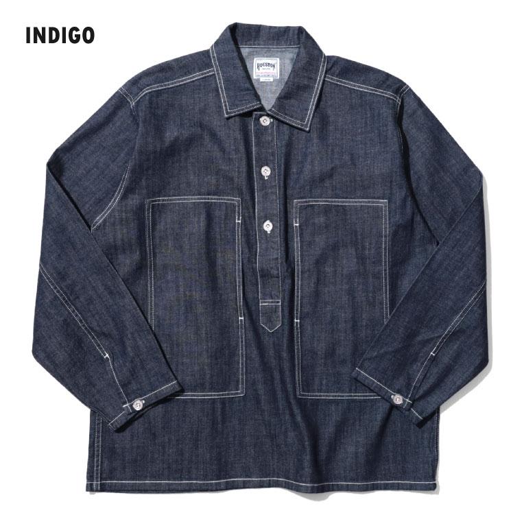 HOUSTON（ヒューストン） 40696 USA COTTON DENIM PULLOVER SHIRT/ USA