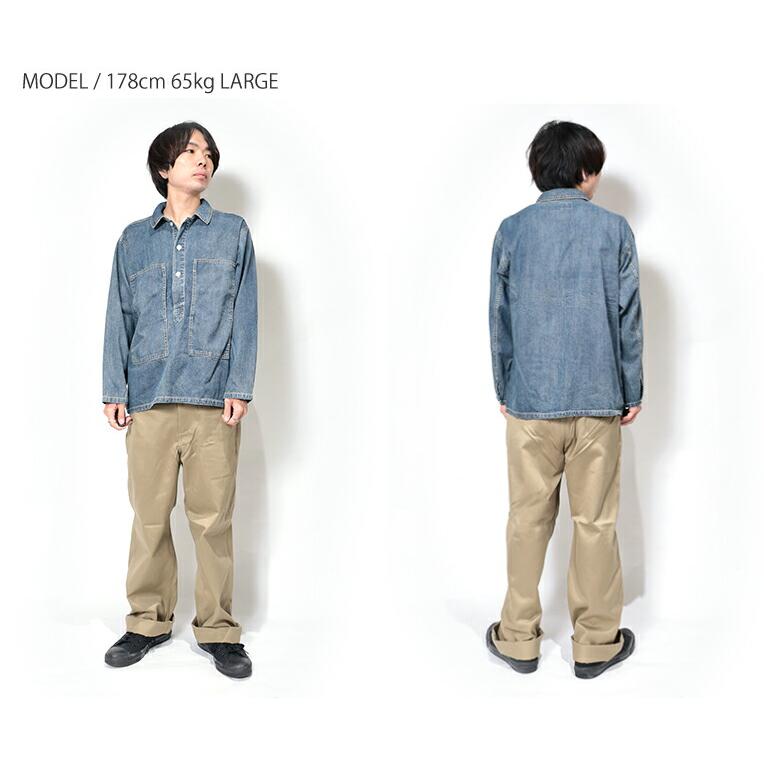 HOUSTON（ヒューストン） 40696 USA COTTON DENIM PULLOVER SHIRT/ USA