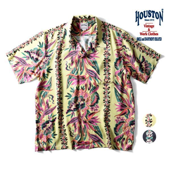 HOUSTON / ヒューストン 40975 ALOHA SHIRT (BORDER) / アロハシャツ