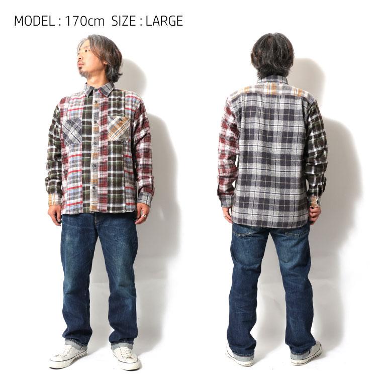 HOUSTON / ヒューストン 41056 VINTAGE FLANNEL CRAZY WORK SHIRT / ヴインテージ フランネル クレイジーワークシャツ -全2色｜houston-1972｜11